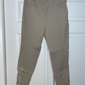 Tan Side Zip Equestrian Horseback Riding Breeches Size 32